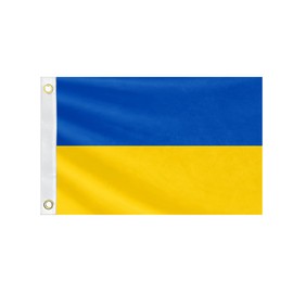 Double Sided Ukraine Boat Flag 12x18 Inches for Bike Motorcycle Truck Small Ukrainian National Nautical Flag 220D Heavy Duty Printed Nylon with 2 Brass Grommets (Ukraine, 12x18IN 3PLY)