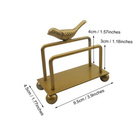 Enyuwlcm - Tarjetero de metal para computadora, diseño de pájaro, color dorado, Dorado