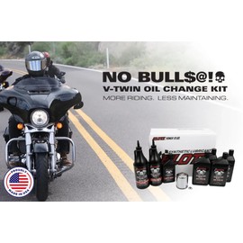 Klotz 20W/50 Synthetic Motor Oil Change Kit for Twin Cam 1999-2018 & Milwaukee-Eight 2017-2024 (4-Quart Premium Kit)