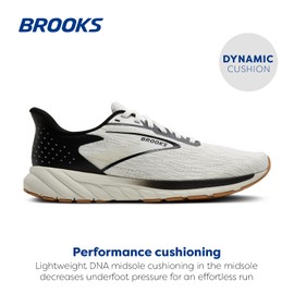 Brooks Women’s Anthem 7 Neutral Running Shoe - White/Black/Tan - 11 Medium