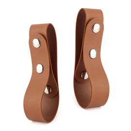 2 Pack Indiana Cowhide Belt Jones Holster Whip Holder Leather,Indiana Jones Belt and Whip,Cowboy Holster,Bullwhip,Lndiana Jones Costume Accessories,Whip Holster(Size:Black)