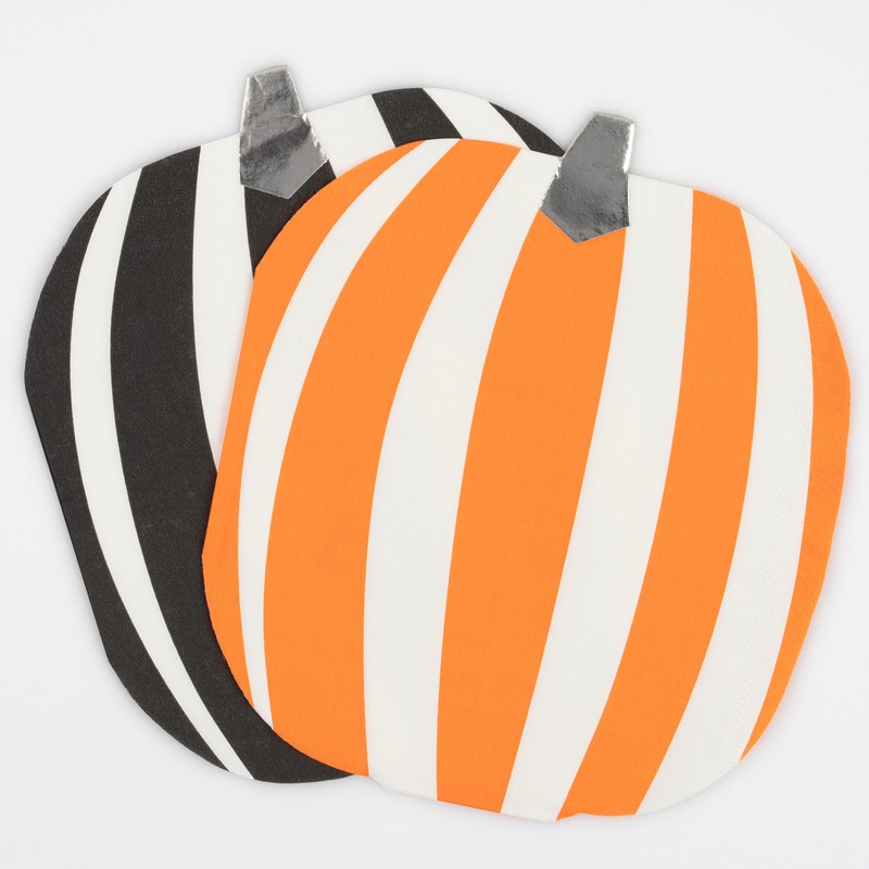 Meri Meri - Servilletas de calabaza con patrón mod (paquete