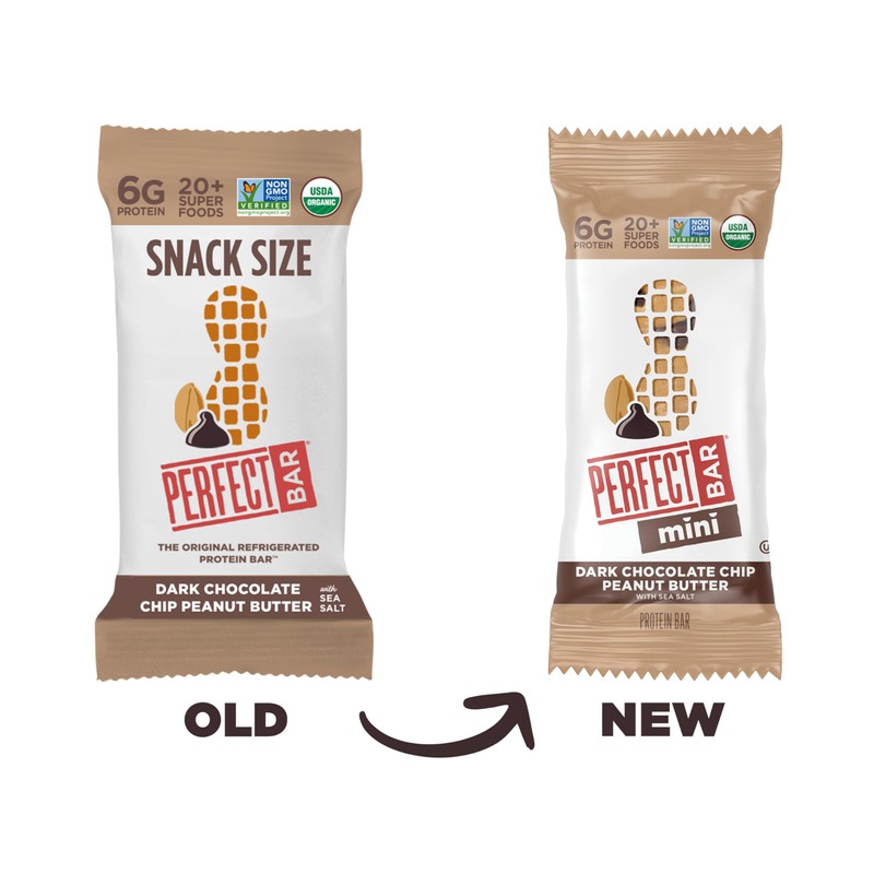 Perfect Bar Mini, Dark Chocolate Chip Peanut Butter Protein Bar,