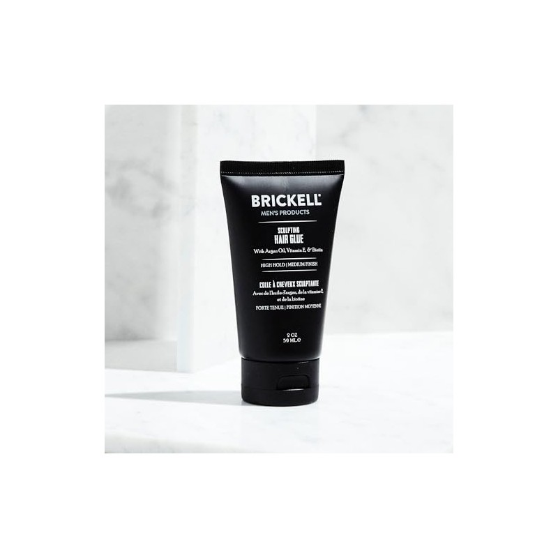 Brickell Men's Products Gamento Para Esculpir el Cabello, Fijación Duradera,