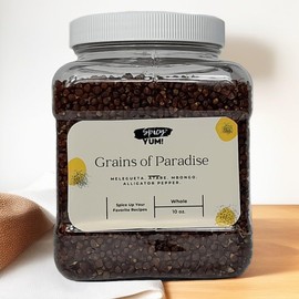 Spicy Yum! Grains of Paradise spice - Whole Aligator Pepper, Atare, Guinea Pepper, Melegueta Pepper (Whole (10 oz. Jar))