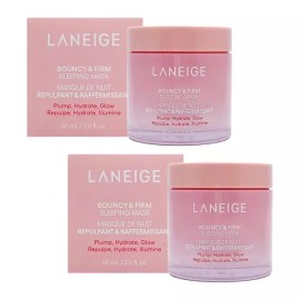 Laneige 라네즈 바운시 앤 펌 슬리핑 마스크 60ml 2개 수분 보습 광채 주름개선 Laneige Bounce and Pore Sleeping Mask 60ml 2ea Moisturizing Hydrating Brightening Wrinkle Improvement