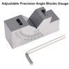 Angle V Block, Adjustable Micro Protractor with Wrench, Stainless Steel