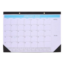 TOPPERFUN 2025-2026 Wall Calendar, January 2025 - June 2026, 18 Month English Calendar, 17 x 12in Daily Planner Wall Calendar, Blue Classic Wall Calendar for Organization Company and Home