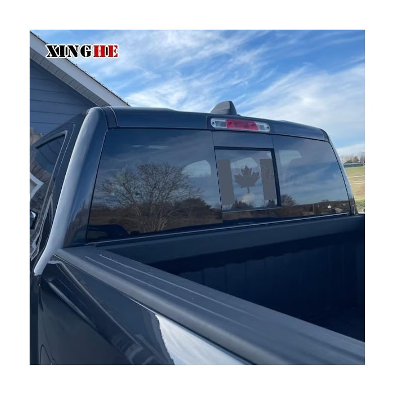 Rear Middle Window Canada Flag Decals, for Tacoma 2005-2023 Matte