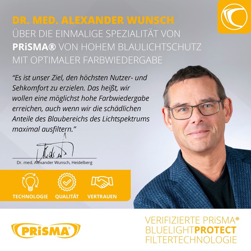PRiSMA FREiBURG PRO99 Blaulichtfilterbrille - für Arbeit PC und TV