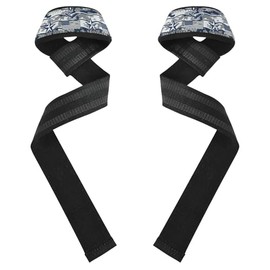 Correas de elevación de camuflaje con bandera de pájaro de fe de 26 pulgadas, antideslizantes, para levantamiento de pesas, culturismo, levantamiento de pesas y peso muerto
