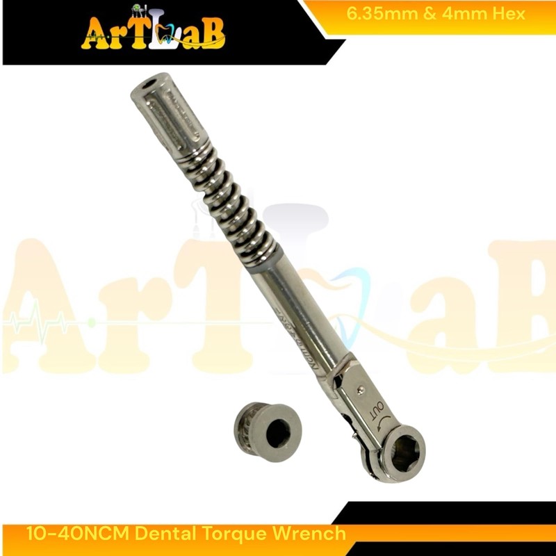 Universal Torque Wrench with Hex Bit 4mm + 6.35mm Implant