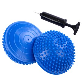 CampTeck U7248 Hedgehog Hemisphere Pods, Balance Hemisphere, Balance Hedgehog Set, Balance Pods with Hand Pump - Pack of 2 - Blue
