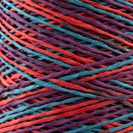 8 Skeins of Sensy Premium 185 Yards 100% Paper Multi-Color Raffia Yarn (400)