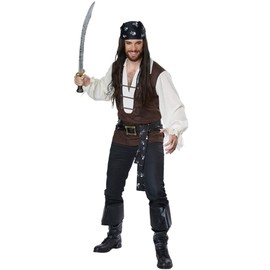 California Costumes Men's High Seas Adventurer Costume, brown/cream, Small