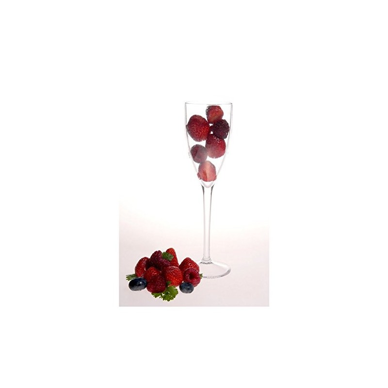 AIOS Set of 6 Champagne Flutes in Unbreakable Polycarbonate Plastic.