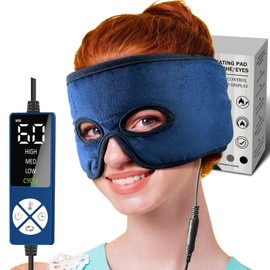 Electric Face Heating Pad for Sinus Pressure Relief, Large Moist Heat Sinus Mask for Dry Eyes, Sinusitis, Migraines, Headaches