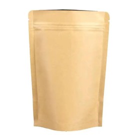 50Pcs 17x24cm Kraft Stand Up Food Bags, Zip Lock Reusable Packing Pouches Foil Lined with Tear Notch Thicken Heat Sealable, for Storing, Cookie, Snack Tea and Drinking (17 x 24 cm)