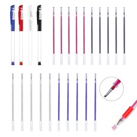 Coollooda Chaco Pens (Set of 24) Heat Disappearing Chaco Pens for Sewing Heat Erasable Pens Embroidery Sewing Tools Iron-On Cloth Pens Chaco Pencils Handmade Sewing Craft Cutting Signs Marking Tools