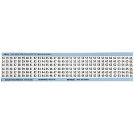 Brady WM-34-66-PK 1.5" Length, B-500 Repositionable Vinyl Cloth Black On White Color Consecutive Numbers Wire Marker Card, Legend "34 Thru 66" (Pack Of 25)
