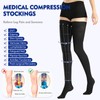 BURLWAY 1 Pair Close Toe Medical Compression Stockings For Women