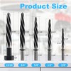 Rocaris 5 Pcs M2 HSS Taper Chucking Reamer Drill Bit,