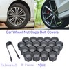 Riloer 19mm Lug Nut Covers 20PCS, ABS Chrome Plastic Nut