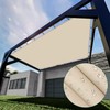 Goleray 8'x16' Waterproof Shade Cloth with Grommets, Rectangle Sun Shade Sail for Pergola Cover Replacement Patio Canopy Outdoor Carport- Customized, Beige