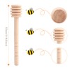 50Pcs/Set Household Wooden Portable Mini Jam Honey Dipper Jar Dispensing