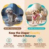 2 Pieces Dog Diaper Suspenders, for Dog Diaper Female and