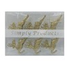 Pack of 6 - Hanging Glitter Reindeer Christmas Tree Decorations