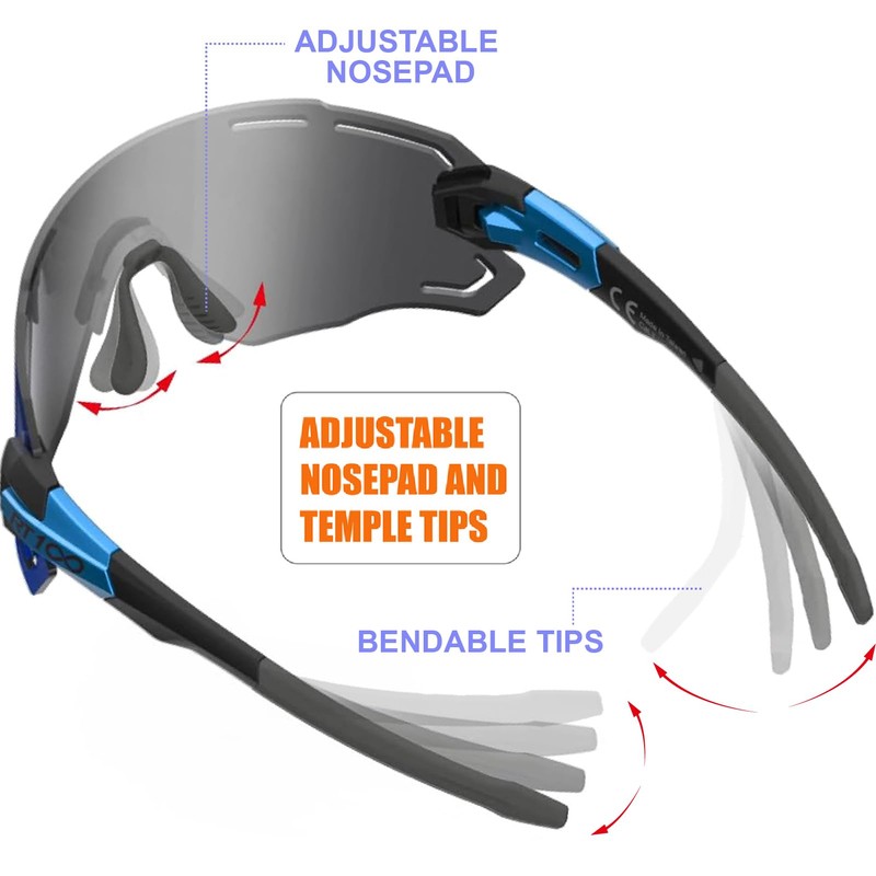 RT100 - anteojos de sol envolventes para ciclismo y triatlón,