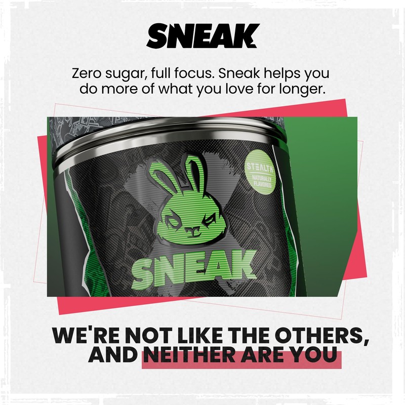 SNEAK Energy Drink Powder | Stealth | No Sugar. No