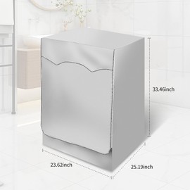 Cover for washing machine interior, 60 x 64 x 85 cm, front load, washing machine cover, waterproof and dustproof, suitable for washing machine dryer, drum cover