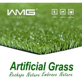 WMG Artificial Grass Lawn9'x11'【 Customize 】 Synthetic Turf Grass Rug Grass Height 0.4" Green Fake Grass for Home Backyard Patio Balcony Indoor Outdoor Décor