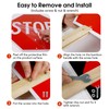 Stop Slow Sign with Bamboo Handle, 13" x 13" Double