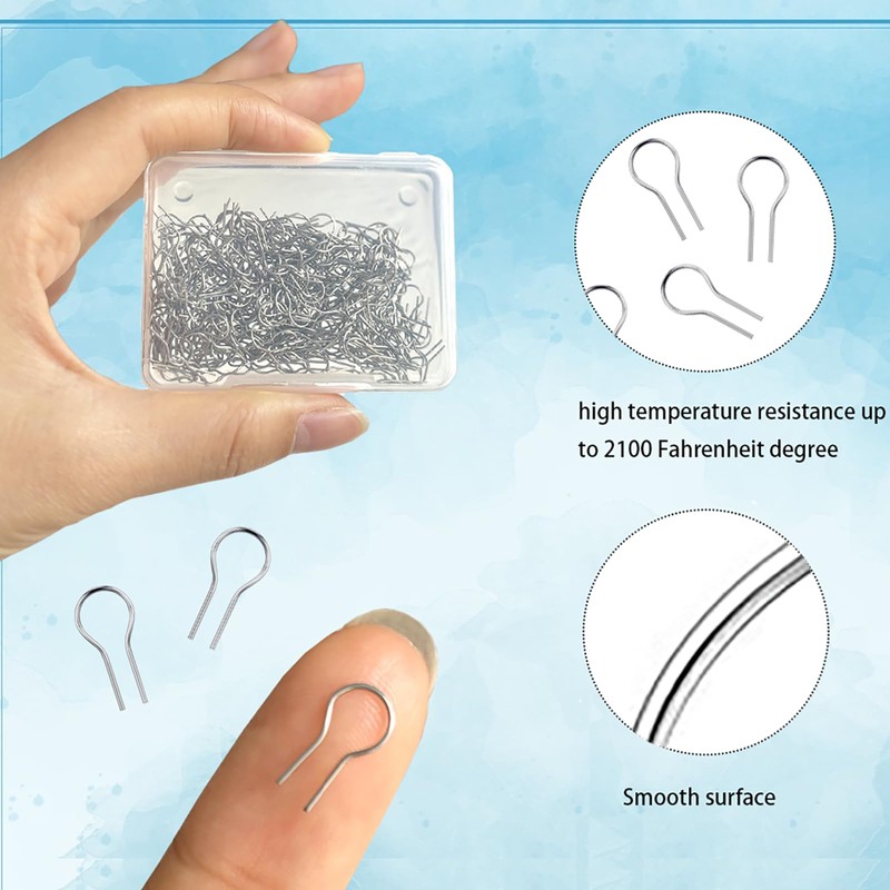 300 Pieces High Temperature Nichrome Wire Jump Rings R Shaped