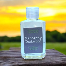 The Blooming Cactus & Co. - 2 oz Fragrance Oil Diffuser Refills - Car Diffuser Refills. (Mahogany Teakwood)