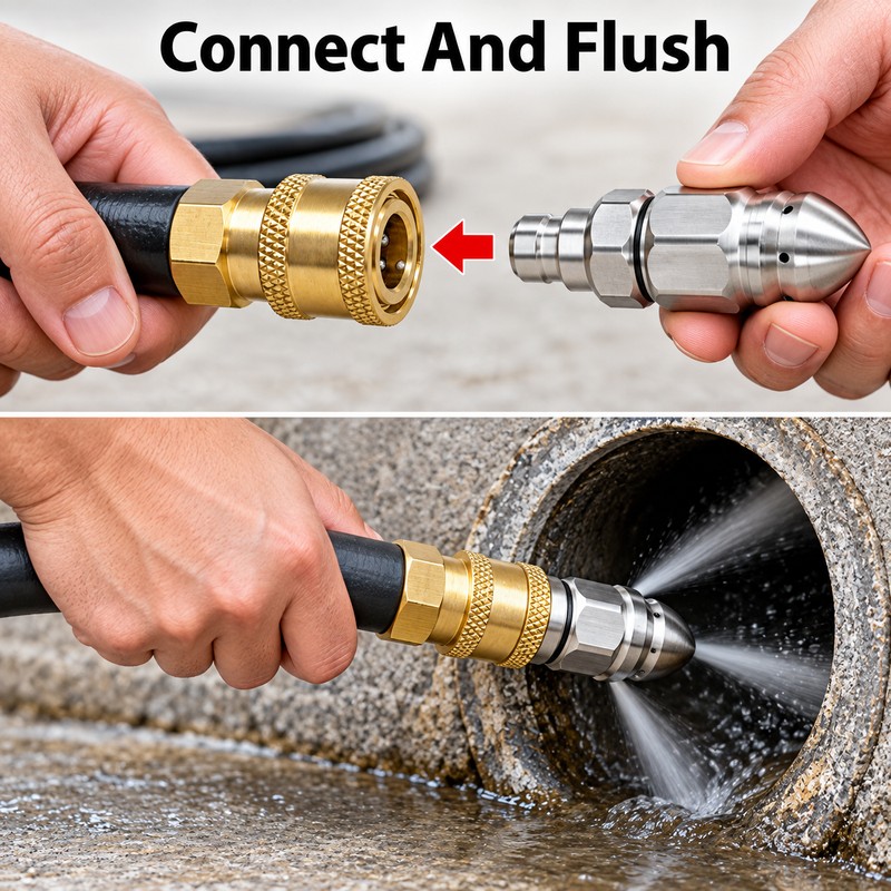 Sewer Jetter Nozzle Set – 5000 PSI Drain Cleaning Nozzle