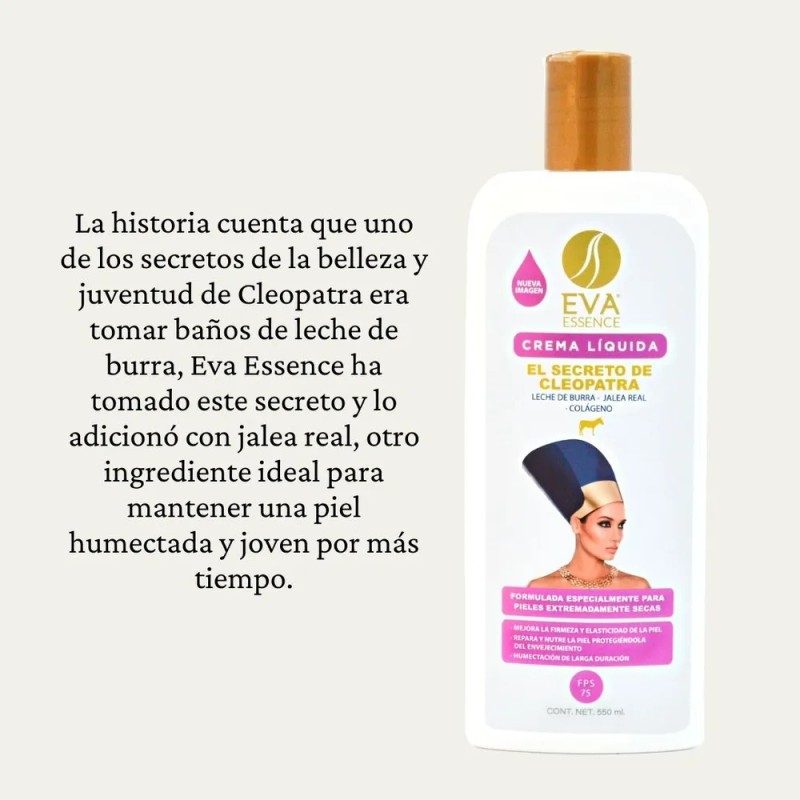 Kit 3 Cremas Corporales Eva Essence Leche De Burra 550ml