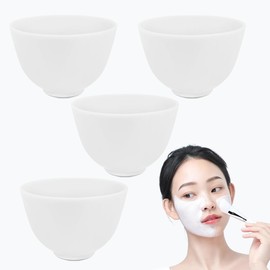 Rowcay 4 Piece Silicone Mixing Bowl Set, 3.93-Inch Microwaveable Silicone Bowls, Facial Bowls for Aestheticians, for Facial Masks, Mud Masks and Other Skin Care Products