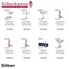 SILBERKANNE Bottle Stopper Cork Stopper Deer L 9 cm Chrome-Plated