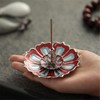 Rnigra Lotus Incense Holder Red, Incense Stick Holders Alloy Material,