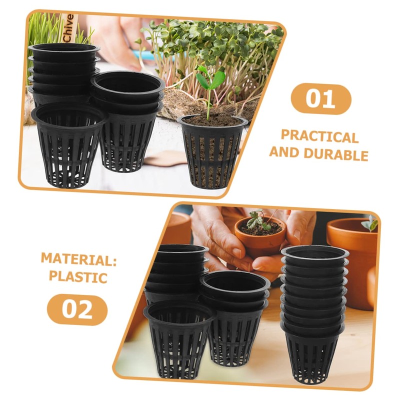 CAXUSD 100Pcs Hydroponic Planting Baskets Mesh Net Pots for Indoor