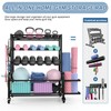 Eglua 4-Tier Heavy-Duty Home Gym Storage Rack with Adjustable Shelves