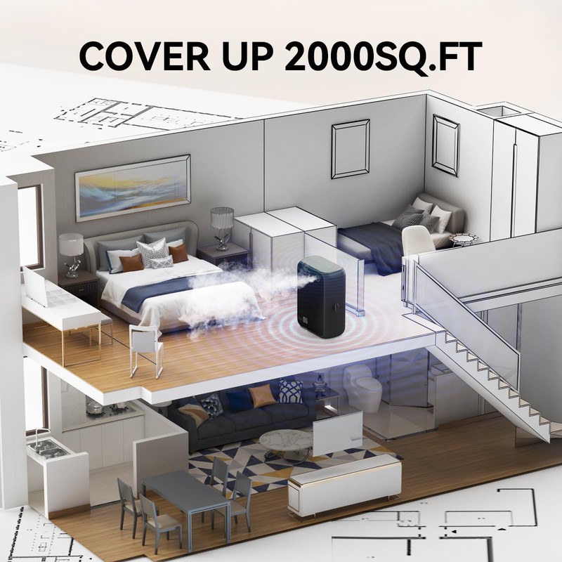 Smart Essential Oil Diffuser with Bluetooth,Waterless Scent Machine for Home,Office,Hotel,and