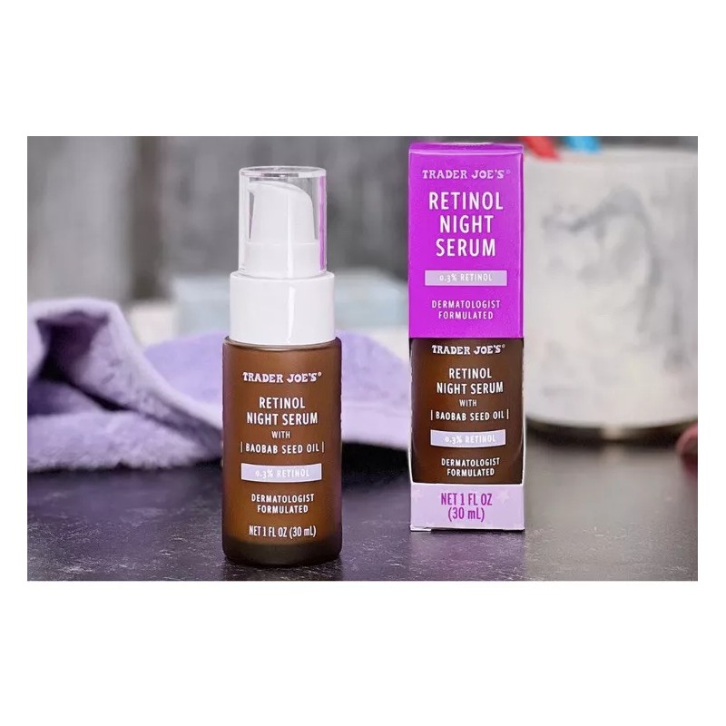 TRADER JOES Retinol Night Serum Brand New Sealed 1 oz