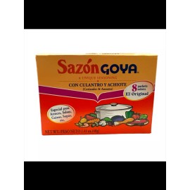 Goya Sazon Con Culantro Y Achiote - Seasoning Coriander & Annatto 1.41 oz 3 Pack