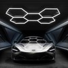 FERUERW Hexagon Garage Lights 3 Level Dimmable, High Brightness 168W