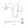 QCAA Solid Brass Chain Door Guard, with 9 Links Steel